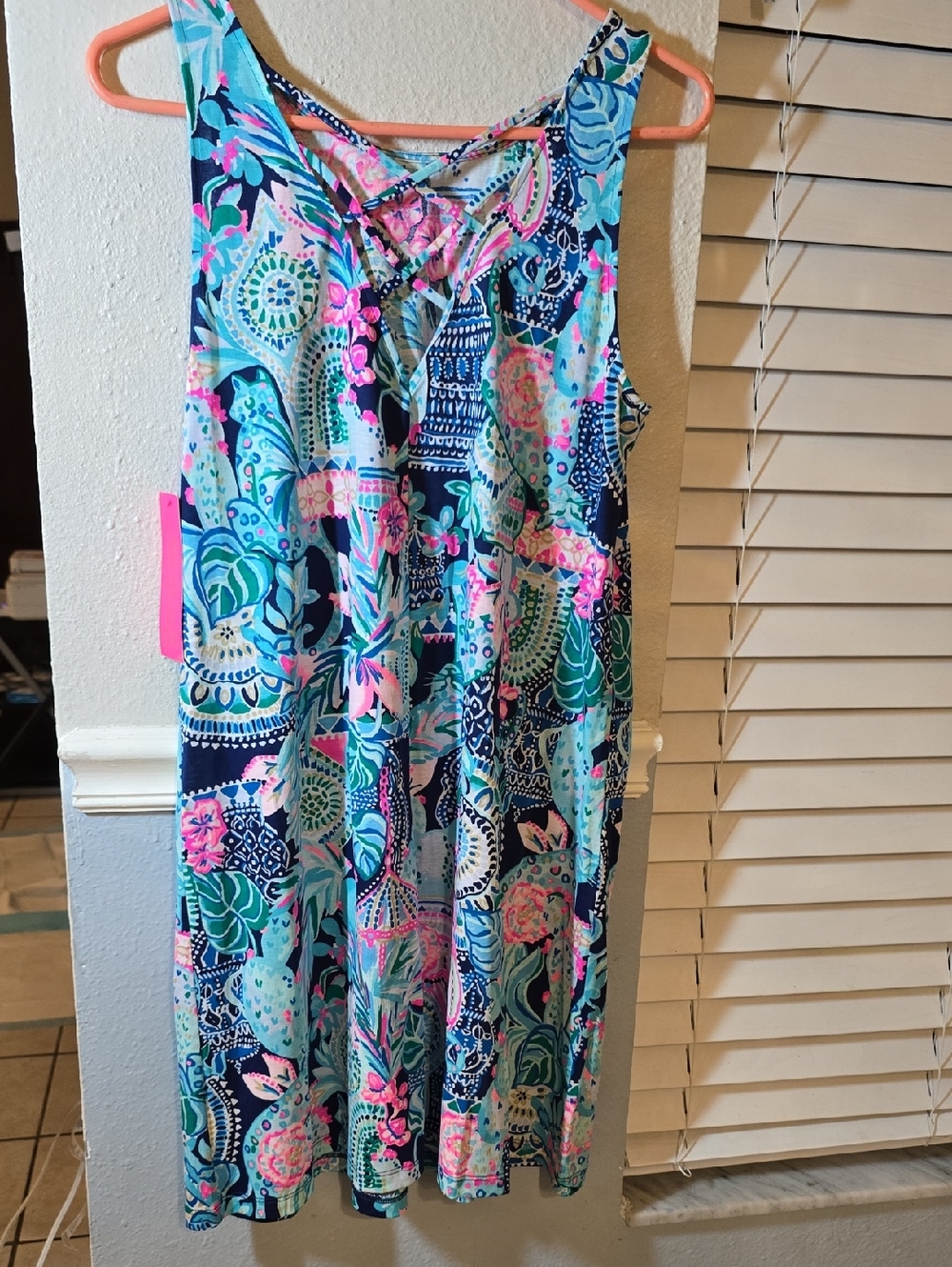 Lilly Pulitzer Multicolor Floral Print Sundress - Teal, Navy & Pink